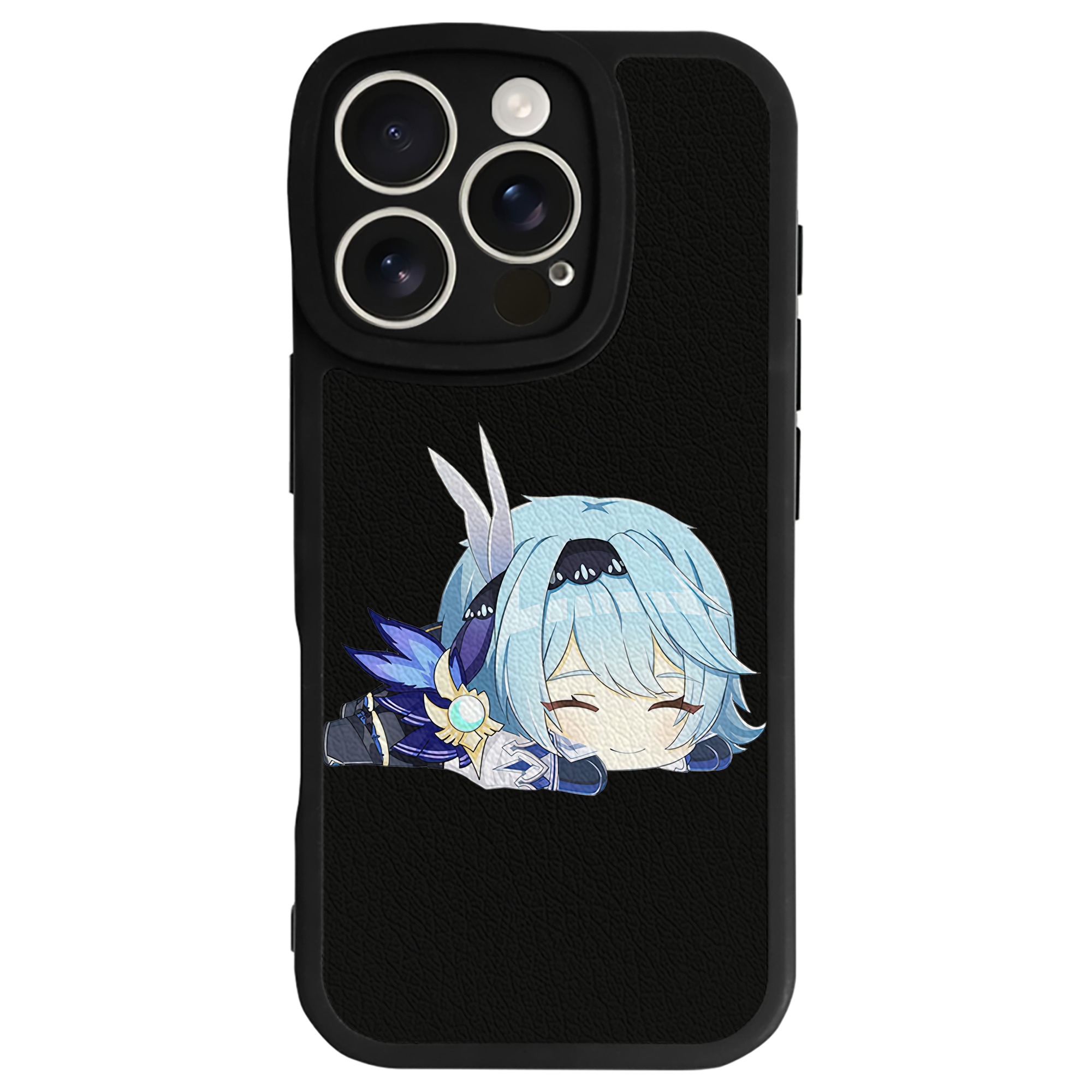 げんし神 优菈 ゆうら genshin Yūra 【iPhone 16シリーズ対応】シリコンスマホケース（レザー調） 材質：シリコン